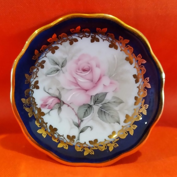 Limoges Art Limoges France Rehausse Main Miniature Porcelain Plate